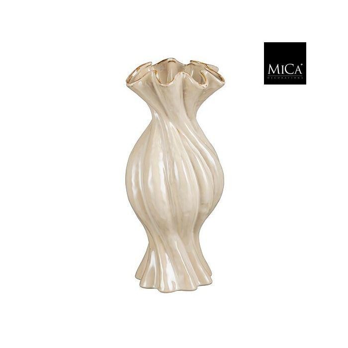 VASO CERAMICA STEPH CREMA H.40XD.18